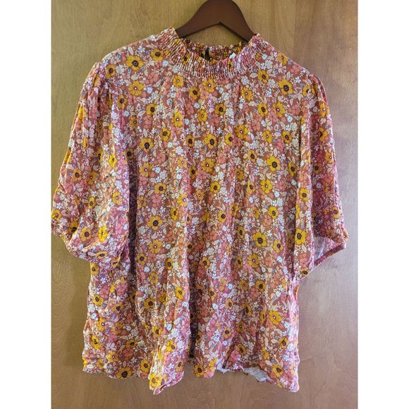 Women's Short Sleeve Top Knox Rose Desert Red Keyhole Size XL - Picture 7 of 8